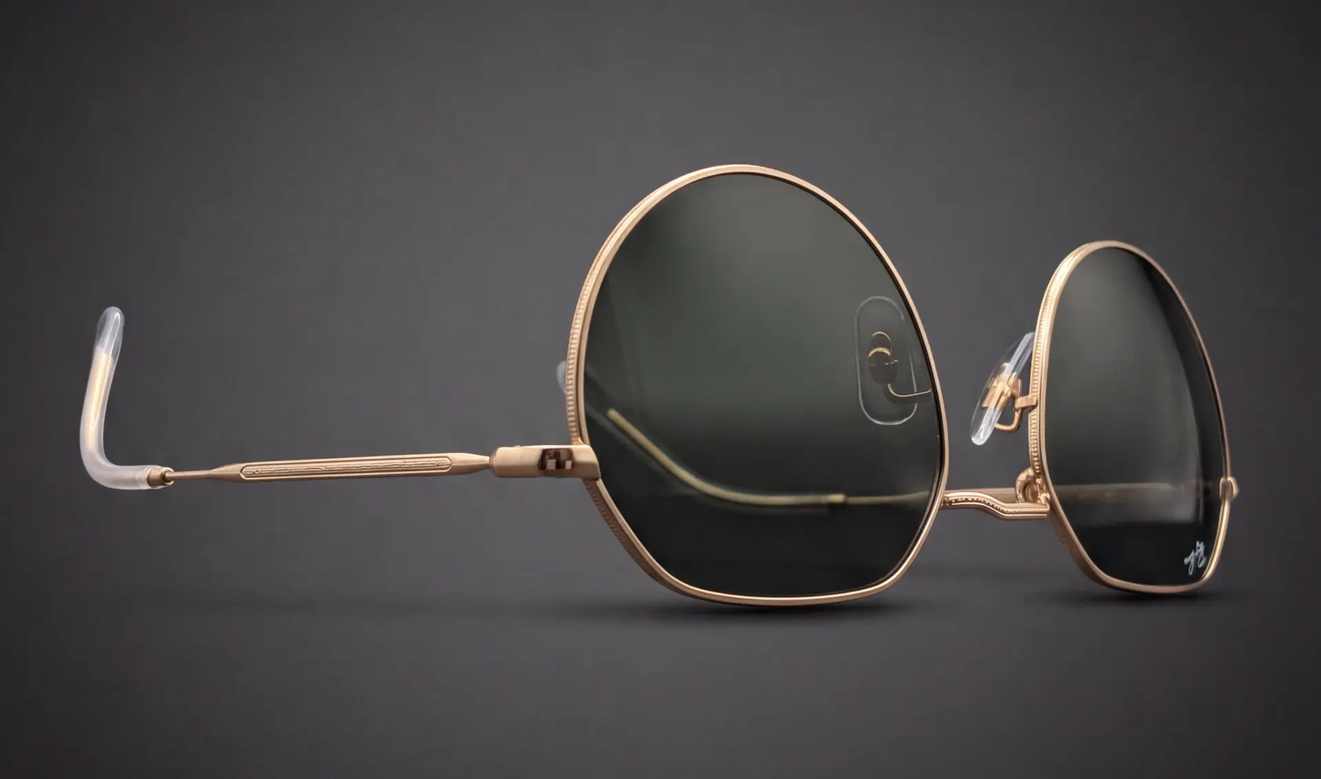 Prim-plan cu lentilele și puntea ramei Ray-Ban Jack